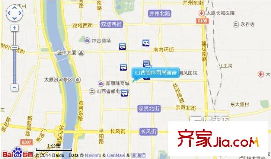 山西省體育局宿舍交通圖太原  