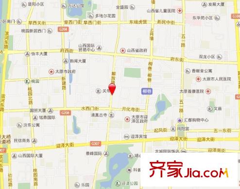 解放路小區(qū)交通圖太原  