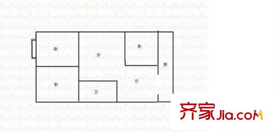大槐樹院戶型圖1 3室
