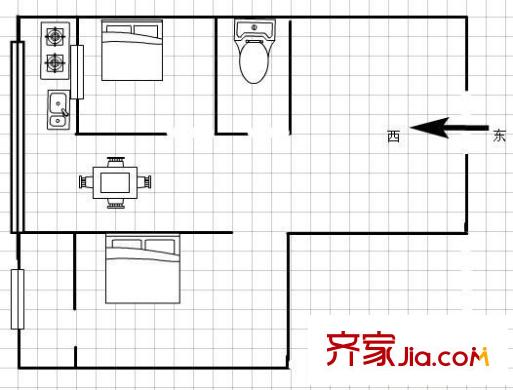 光華街光華苑 2室 戶型圖