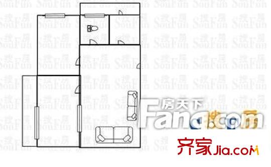 太原 國師街省工會宿舍 戶型圖