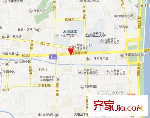 萬柏林區(qū)政府宿舍交通圖太原  