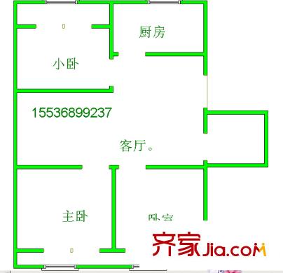 文苑大廈 3室 戶型圖