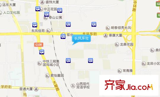 長風(fēng)東社交通圖太原  