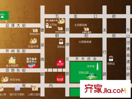 春天廣場交通圖