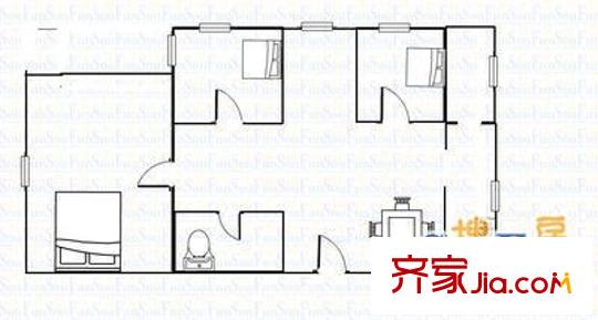 城墻花園 3室 戶型圖