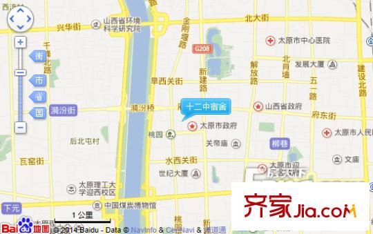 十二中宿舍交通圖太原  