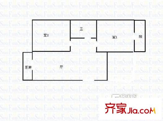 太原 壩陵路供電局宿舍 戶型圖