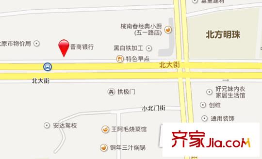 北大街公交公司宿舍交通圖太原  