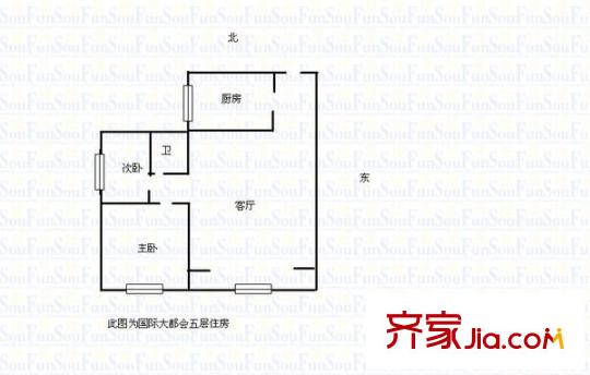 北際花園 2室 戶型圖