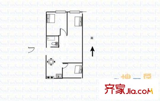 北際花園（國際大都會(huì)二期) 3室 戶型圖