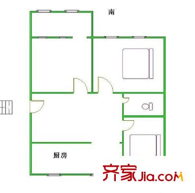 63軍南院宿舍 3室 戶型圖