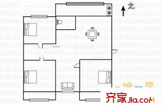 太原 學府街省委黨校宿舍 戶型圖