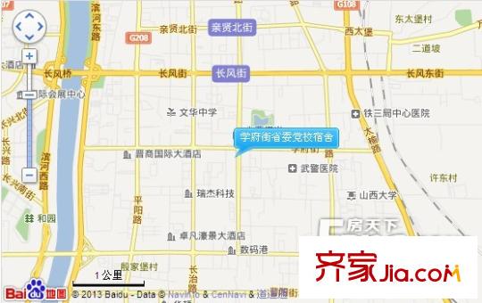 學府街省委黨校宿舍交通圖太原  