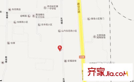 小東門鐵路小區(qū)交通圖太原  