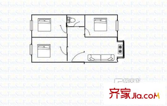 太原 營西街機床廠宿舍 戶型圖