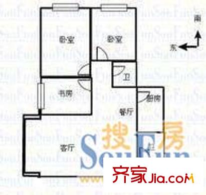 人壽保險宿舍 3室 戶型圖