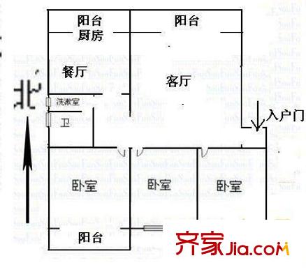 華夏數(shù)碼中心 3室 戶型圖