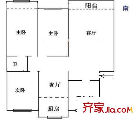 華夏數(shù)碼中心 3室 戶型圖