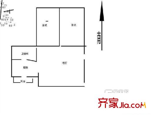 太原 服裝城電力開關廠宿舍 戶型圖