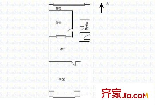 育陽小區(qū) 2室 戶型圖