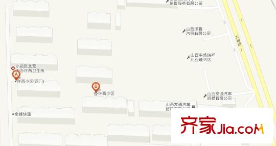 許西小區(qū)交通圖太原  