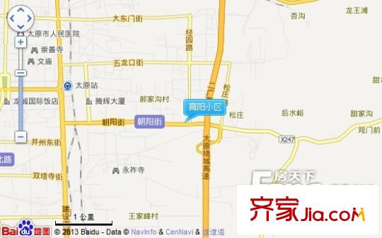 育陽小區(qū)交通圖太原  