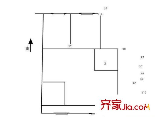 太原 康樂街五交化宿舍 戶型圖