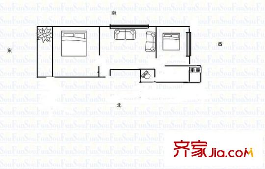 和佳世紀(jì)柏林 2室 戶型圖
