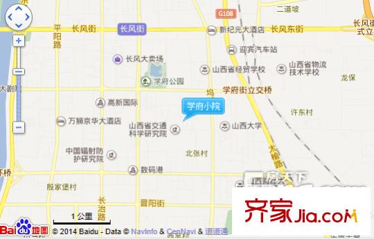 學(xué)府小院交通圖太原  