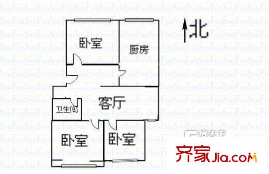 太原 五金交化宿舍 戶型圖