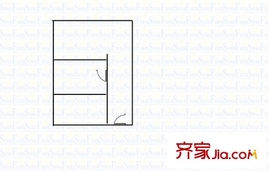 文化局宿舍 2室 戶型圖