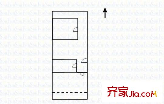 文化局宿舍 2室 戶型圖
