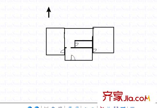 省五交化宿舍 2室 戶型圖
