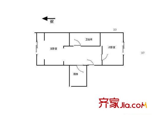 并州南路聯(lián)通宿舍戶型圖太原 聯(lián)通宿舍（并州南路） 戶型圖 2室
