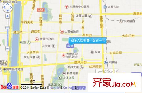盤古一號國際酒店交通圖太原  
