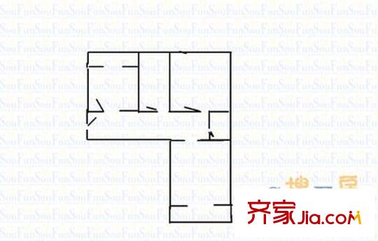 勝利橋東太鋼宿舍 3室 戶型圖