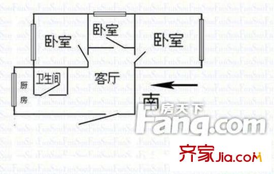 太原 省第二建筑工程公司塢城小區(qū) 戶型圖