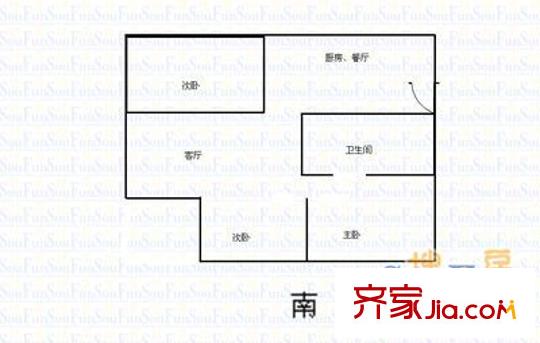 神劍苑 3室 戶型圖