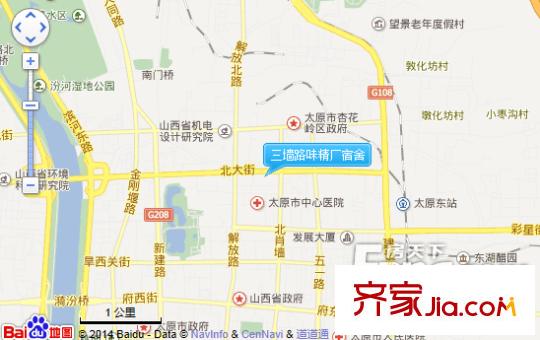 三墻路味精廠宿舍交通圖太原  