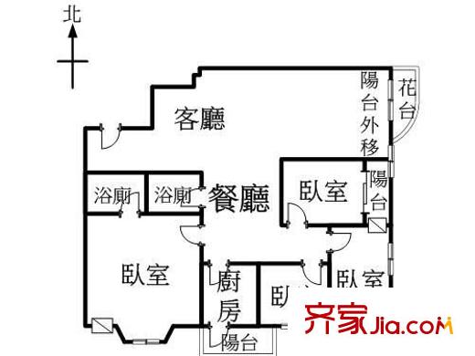 龍觀天下 0室 戶型圖