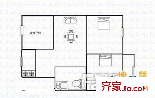 太原 教場(chǎng)巷汽修廠宿舍 戶(hù)型圖