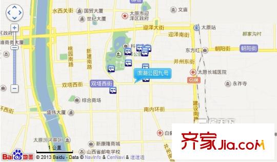 濱湖公園九號交通圖太原  