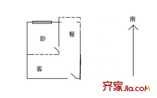 省藥材公司宿舍 1室 戶型圖