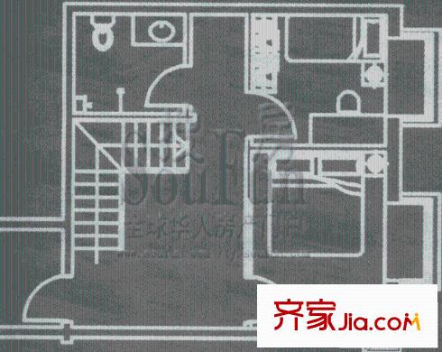 景觀新貴豪庭戶型圖3室