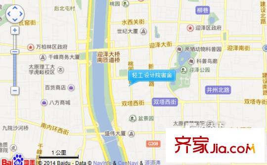 輕工設(shè)計(jì)院宿舍交通圖太原  