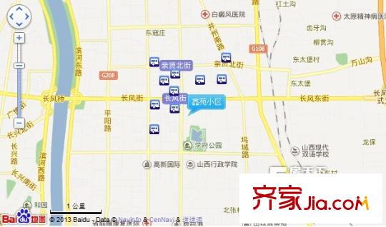 鑫苑小區(qū)交通圖太原  