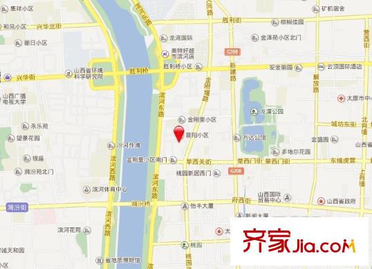 桃園北路金剛里小區(qū)交通圖太原  