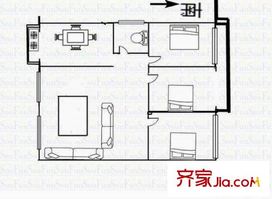 太原 面粉一廠四宿舍 戶型圖