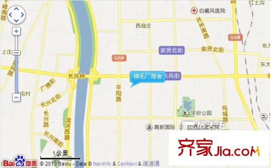 棉毛廠宿舍交通圖太原  